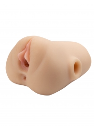 Телесный мастурбатор с вибрацией Double Pounder Vibrating Squeeze Stroker - Pipedream - в Самаре купить с доставкой