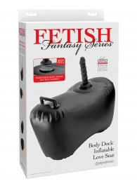 Черное надувное кресло с платформой для фиксации дилдо Body Dock Inflatable Love Seat - Pipedream - купить с доставкой в Самаре