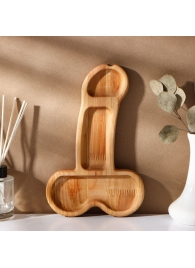 Деревянное блюдо для подачи в форме члена (25 х 16,5 х 1,7 см) - Сима-Ленд - купить с доставкой в Самаре