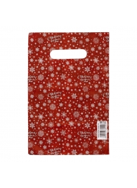 Красный подарочный новогодний пакет с вырубной ручкой (20х30 см) - Сима-Ленд - купить с доставкой в Самаре