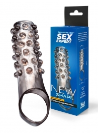 Дымчатая насадка на пенис с выпуклостями - 11 см. - Sex Expert - в Самаре купить с доставкой