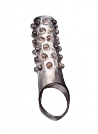 Дымчатая насадка на пенис с выпуклостями - 11 см. - Sex Expert - в Самаре купить с доставкой