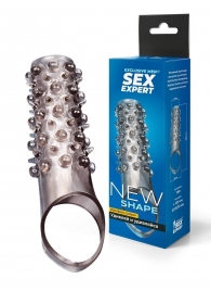 Дымчатая насадка на пенис с шипами и выпуклостями - 12 см. - Sex Expert - в Самаре купить с доставкой