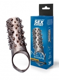 Дымчатая насадка на пенис с шипами и выпуклостями - 12,5 см. - Sex Expert - в Самаре купить с доставкой