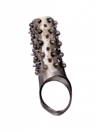 Дымчатая насадка на пенис с шипами и выпуклостями - 12,5 см. - Sex Expert - в Самаре купить с доставкой