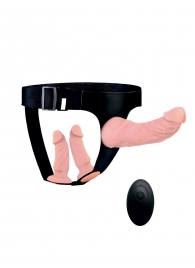 Женский страпон с 3 насадками и вибрацией - Erowoman-Eroman - купить с доставкой в Самаре