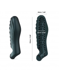 Серая силиконовая насадка на пенис с подхватом Manwan Ryzer - Manwan - в Самаре купить с доставкой