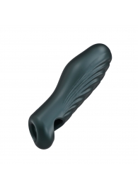 Серая силиконовая насадка на пенис с подхватом Manwan Ryzer - Manwan - в Самаре купить с доставкой