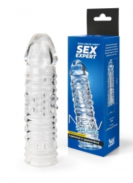 Прозрачная закрытая насадка на пенис - 17 см. - Sex Expert - в Самаре купить с доставкой
