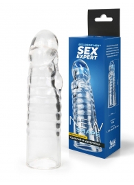 Прозрачная закрытая насадка на член - 15 см. - Sex Expert - в Самаре купить с доставкой