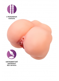 Реалистичный мастурбатор в форме попки с 2 любовными входами - No Name - в Самаре купить с доставкой