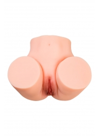 Телесный мастурбатор в форме попки с 2 любовными входами - No Name - в Самаре купить с доставкой