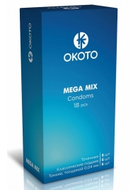 Презервативы OKOTO Mega Mix - 18 шт. - Sitabella - купить с доставкой в Самаре