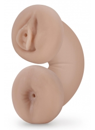 Телесный люминесцентный двусторонний мастурбатор Tasha - Blush Novelties - в Самаре купить с доставкой