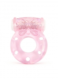 Розовое эрекционное виброкольцо с бабочкой - 1137 - в Самаре купить с доставкой