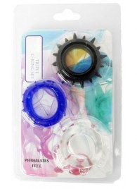Набор из 3 эрекционных колец разного цвета и рельефа - Boys of Toys - в Самаре купить с доставкой