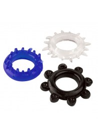 Набор из 3 эрекционных колец разного цвета и рельефа - Boys of Toys - в Самаре купить с доставкой