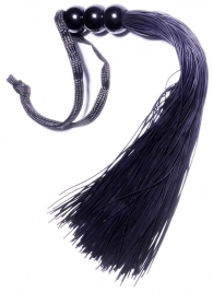 Черная силиконовая плетка - 25,4 см. - Boys of Toys - купить с доставкой в Самаре