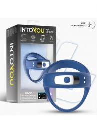 Синее интерактивное эрекционное виброкольцо Rank - Intoyou - в Самаре купить с доставкой
