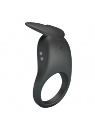 Черное перезаряжаемое виброкольцо Carlton - Baile - в Самаре купить с доставкой