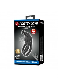 Черное перезаряжаемое виброкольцо Goodwin - Baile - в Самаре купить с доставкой