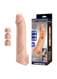 Телесный фаллоудлинитель с подхватом мошонки Silas - 26 см. - Baile - в Самаре купить с доставкой
