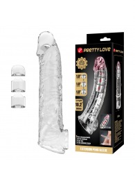 Прозрачный фаллоудлинитель с подхватом мошонки Silas - 26 см. - Baile - в Самаре купить с доставкой