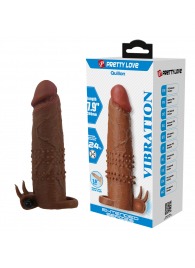 Коричневая насадка на пенис Quillon - 20 см. - Baile - в Самаре купить с доставкой