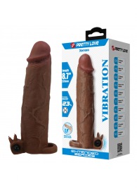 Коричневая насадка на пенис Xerxes - 22 см. - Baile - в Самаре купить с доставкой