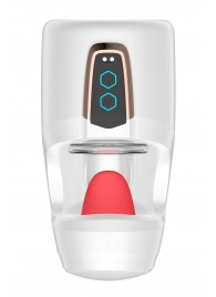 Белый мастурбатор с язычком и возвратно-поступательными движениями - Secwell - в Самаре купить с доставкой