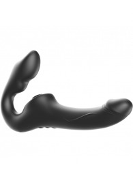 Черный безремневой страпон с 3 моторами - Ibiza - купить с доставкой в Самаре