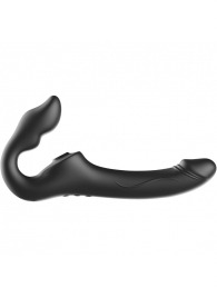 Черный безремневой страпон с 3 моторами - Ibiza - купить с доставкой в Самаре