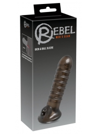 Насадка на пенис Rebel smoke с рёбрышками и отверстием под мошонку - Orion - в Самаре купить с доставкой