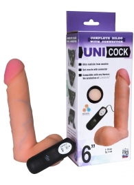 Фаллическая насадка Харнесс UNICOCK 6  с вибрацией - 18 см. - LOVETOY (А-Полимер) - купить с доставкой в Самаре