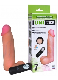 Фаллическая насадка Харнесс UNICOCK 7  с вибрацией - 19 см. - LOVETOY (А-Полимер) - купить с доставкой в Самаре