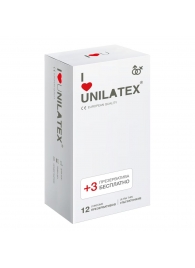 Ультратонкие презервативы Unilatex Ultra Thin - 12 шт. + 3 шт. в подарок - Unilatex - купить с доставкой в Самаре