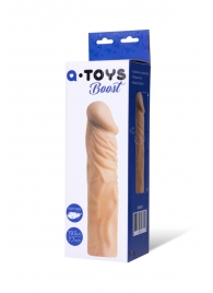 Насадка с ярко выраженной головкой и рельефным стволом - 19 см. - A-toys - в Самаре купить с доставкой