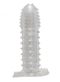 Гелевая прозрачная насадка c шипами - 12 см. - Toyfa Basic - в Самаре купить с доставкой