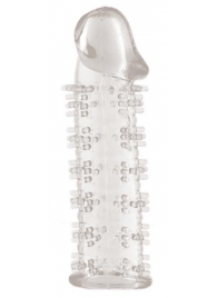 Гелевая прозрачная насадка с шипами - 12 см. - Toyfa Basic - в Самаре купить с доставкой