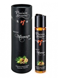 Массажное масло с ароматом экзотических фруктов Huile de Massage Gourmande Fruits Exotiques - 59 мл. - Plaisir Secret - купить с доставкой в Самаре
