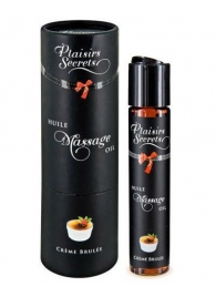 Массажное масло с ароматом крем брюле Huile de Massage Gourmande Creme Brulée - 59 мл. - Plaisir Secret - купить с доставкой в Самаре