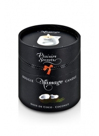 Массажная свеча с ароматом кокоса Bougie de Massage Gourmande Coco - 80 мл. - Plaisir Secret - купить с доставкой в Самаре