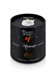 Массажная свеча с ароматом шоколада Bougie de Massage Gourmande Chocolat - 80 мл. - Plaisir Secret - купить с доставкой в Самаре
