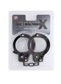 Чёрные наручники из листового металла BONDX METAL CUFFS BLACK - Dream Toys - купить с доставкой в Самаре