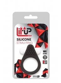 Чёрное эрекционное кольцо LIT-UP SILICONE STIMU RING 1 BLACK - Dream Toys - в Самаре купить с доставкой