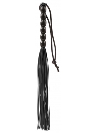 Чёрная мини-плеть из резины Rubber Mini Whip - 22 см. - Blush Novelties - купить с доставкой в Самаре