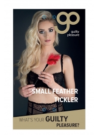 Пластиковая метелочка с красными пёрышками Small Feather Tickler - 32 см. - Blush Novelties - купить с доставкой в Самаре