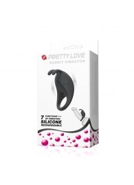 Чёрное эрекционное кольцо с вибрацией Rabbit Vibrator - Baile - в Самаре купить с доставкой