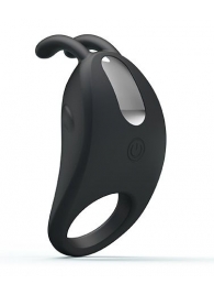 Чёрное эрекционное кольцо с вибрацией Rabbit Vibrator - Baile - в Самаре купить с доставкой