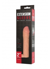 Телесная насадка-удлинитель Extension sleeve с подхватом - 17 см. - Sitabella - в Самаре купить с доставкой